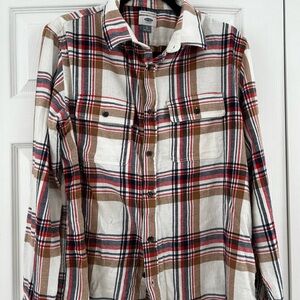 Old Navy Men's Multicolor Plaid Button Down Shirt
